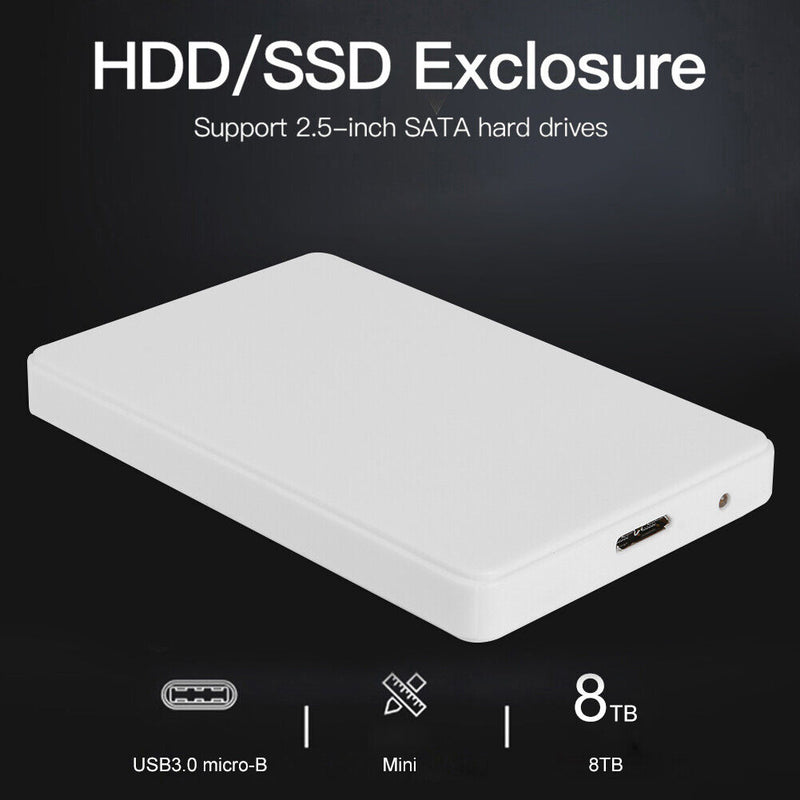 2.5 inch USB 3.0 Hard Drive Disk Enclosure 8TB 6Gbps HDD SSD Mobile External Box
