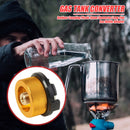 Hiking Stove Auto-off Connector Conversion Head Long Tank Gas Bottle Conver