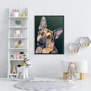 DIY Dog Coloring Picture Hand Painted Acrylic Drawing Oil Paint by Numbers Gift