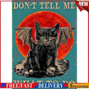 Full Embroidery Halloween Cat Printed Cross Stitch 11CT 3 Strand Cotton Kit