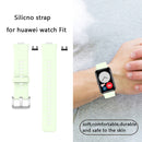 Silicone Bands+Buckle Watchband Replace for Huawei Watch Fit Strap (Green) Newly