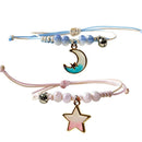 Valentine's Day present Hand Chain Moon Rope Bracelet Couples Bracelet