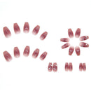 Girls Save Time False Nails Love Heart Shaped Rhinestones DIY Manicure Patch