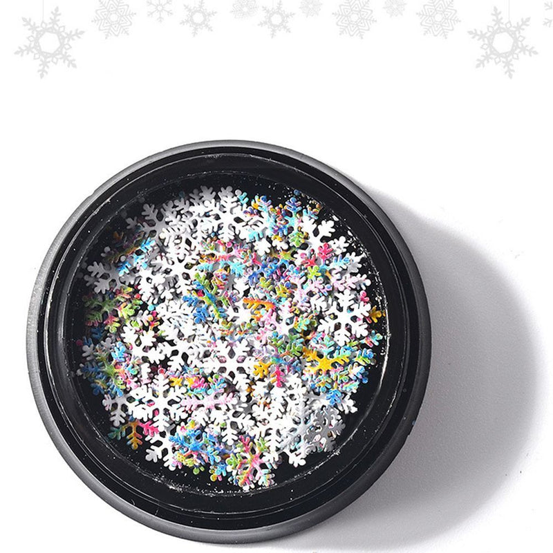 DIY Art Tips Glitter Flakes Christmas Manicure Decor Snowflake Nail Sequins