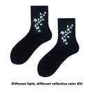 Fashion Solid Reflective Stocks Hip Hop Unisex Cotton Stocks (Butterflies) Newly