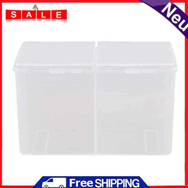 2 Compartments Cotton Pad Swab Storage Nail Art Gel Polish Remover Container Box
