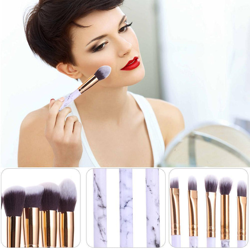 10 Brush Set Beginners Powder Paint Brush Eye Shadow Make Up Brush Foundation