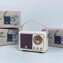 Retro Bluetooth-compatible Speaker Classical Subwoofer Music Player (White)