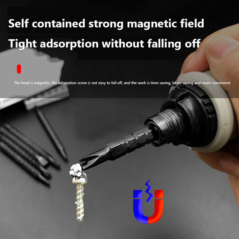 12 in 1 Multipurpose Ratchet Screwdriver Special Drill Bit Set with Case Newly