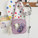 Women Fashion Transparent Solid Color Shoulder Bags Casual Small Leather Purse