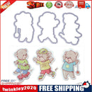 Playing Bear Silicone Clear Stamp + Cutting Dies Stencil Craft Scrapbook