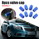 8pcs Aluminum Alloy Car Motorcycle Tire Valve Stem Caps Dust Covers (Blue) Newly