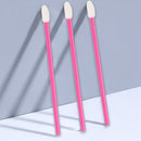 50pcs Disposable Lip Brush Stick Portable Mini Lipstick Applicator (Rose)