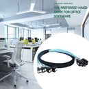 7P SATA 3.0 Mini SAS Cable 6Gbps 4 SATA to 4 SATA Data Cable for SSD (0.5m)