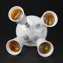 Adjustable E27 Splitter 4 Heads Lamp Base Adapter LED Bulb Holder Socket Newly