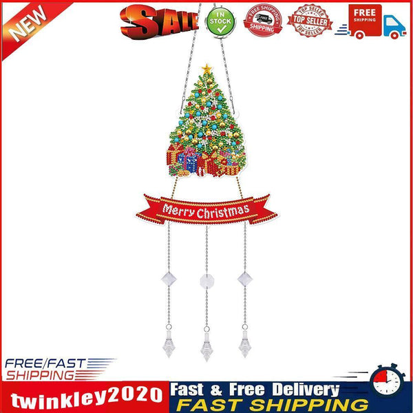 DIY Crystal Prism Teardrop Pendant Diamond Painting Kit Wind Chime (PFL09) Newly