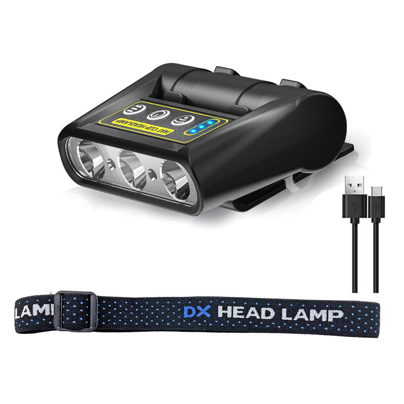 Hat Clip Induction Sensor Headlight USB Strong Outdoor Head-mounted Camping Lamp