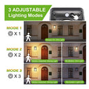 LED Outdoor Wall Lamp PIR Motion Sensor Garden Yard Solar Light (2pcs) Newly