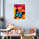 5D DIY Diamond Painting Blue Butterfly Full Round Drill Mosaic Art Picture Kits