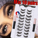 Magnetic Eyelashs Magnet Liquid Eyeliner Lashes Tweezer Long Last P2C2