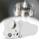 30X 60X Magnifying Loupe Jewelry Jewelers Pocket Magnifier Coins Eye Loop Z6B2