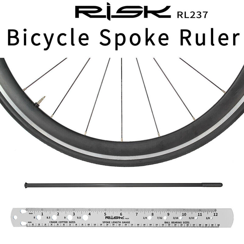 Bike Spoke Ruler Spokes Length Gauge Ball Bearings Measuring Tool Steel Body