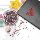 30g 4mm Crystal Rhinestone Acrylic Flat Back DIY Nail Sequins (Red Coffee)