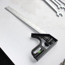 Stainless Steel Combination Square Right Angle Ruler Adjustable Measuring Tools