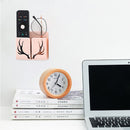 Phone Wall Mounted Holder with Plug Charging Sundries Organizer Box (Pink) Newly