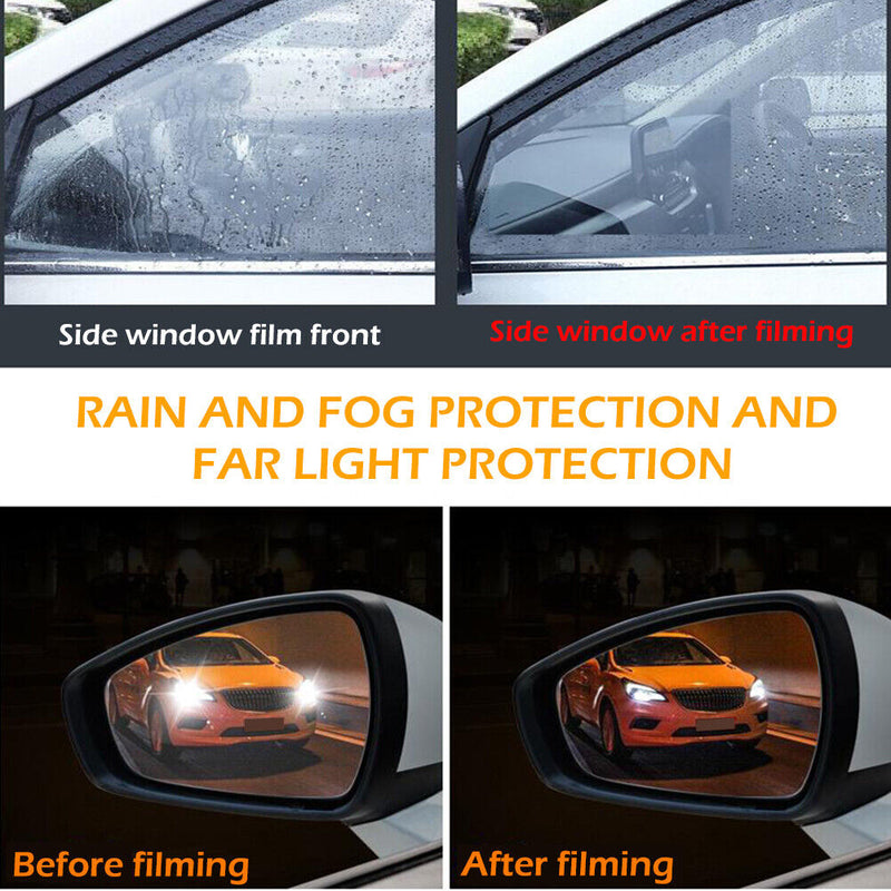 12pcs Anti-glare Car Stickers Waterproof Rearview Mirror Film for Driving Newly
