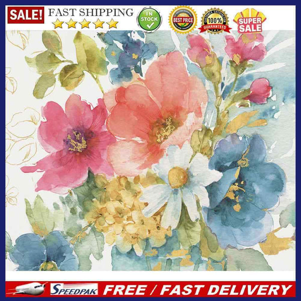 Multi-color Flower Oil Paint By Numbers DIY Frameless Drawing Picture for Adu