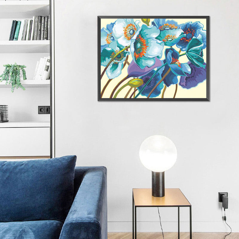 Flowers Oil Paint By Numbers Kits DIY Handpainted on Canvas Picture (B855)