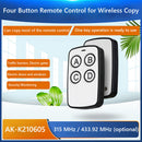 AK-K210605 315MHz 4 Buttons Learning Copy Remote Controller (White Black)