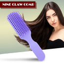 Nine Claw Comb Scalp Massage Brush Anti-static Hair Styling Comb (Violet)