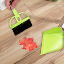 Mini Desktop Plastic Sweep Cleaning Brush Small Broom Dustpan Set (Green) Newly