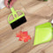 Mini Desktop Plastic Sweep Cleaning Brush Small Broom Dustpan Set (Green) Newly
