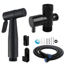 Black Toilet Handheld Bidet Sprayer Kit 7/8" T-adapter Bathroom Douche
