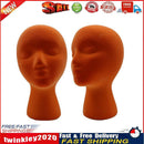 Female Styling EPS Flocking Head Mold Wig Glasses Holder Stand (Orange) Newly