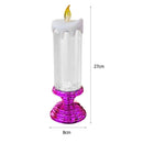 LED Candle Lights 7-color Gradient LED Nightlights for Dinner Room (Rose Red)