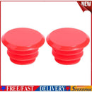 2pcs Bicycle Handlebar Plug Plastic Mountain Bike Grips End Covers (Red)