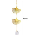 #A Crystal Wind Chime Prism Lotus Ginkgo Four Leaves Dream Catchers Curtain Deco