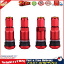 4pcs Car Tubeless Tyre Valve Stems Aluminum Tire Air Valve Stems (Red) Newly