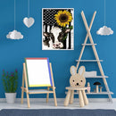 5D Kit DIY sunflower Round Diamond Painting Mosaic Rhinestone Picture