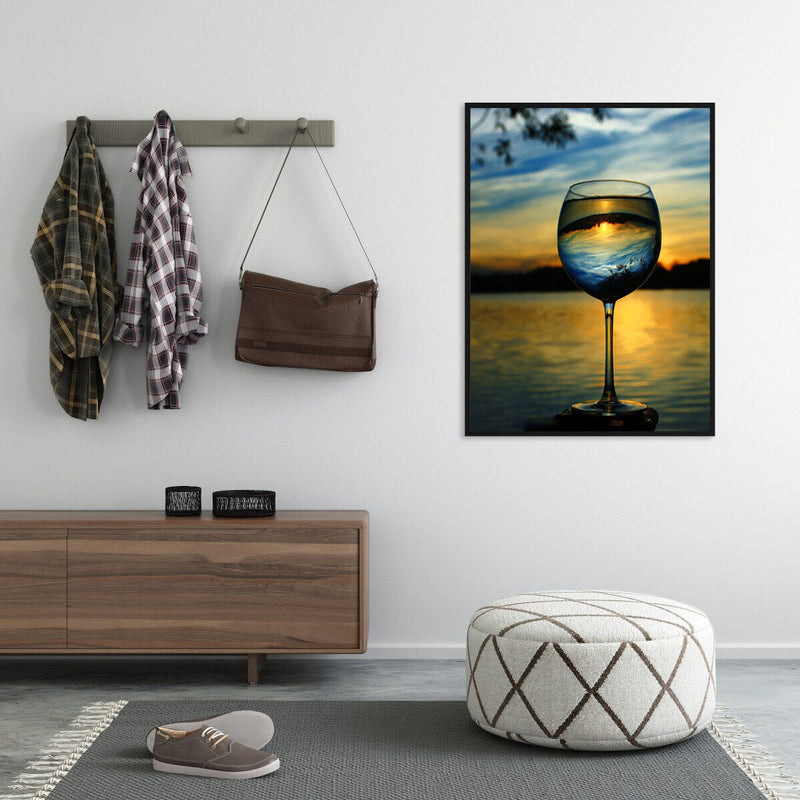 Painting By Numbers Kit DIY Glass Scenery Hand Painted Canvas Oil Art Picture