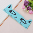 15cm Cute Cartoon Cat Wood Parallel Straight Ruler Stationery for Painting