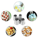 4X Square Round Large Icing Nozzle Pastry Tips Baking DIY 2021 Tool Kitchen D3G4