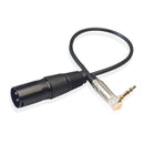 Asiprop 0.3mt 90 Degree 3.5mm Stereo TRS Male to XLR 3pin Male Audio Cable