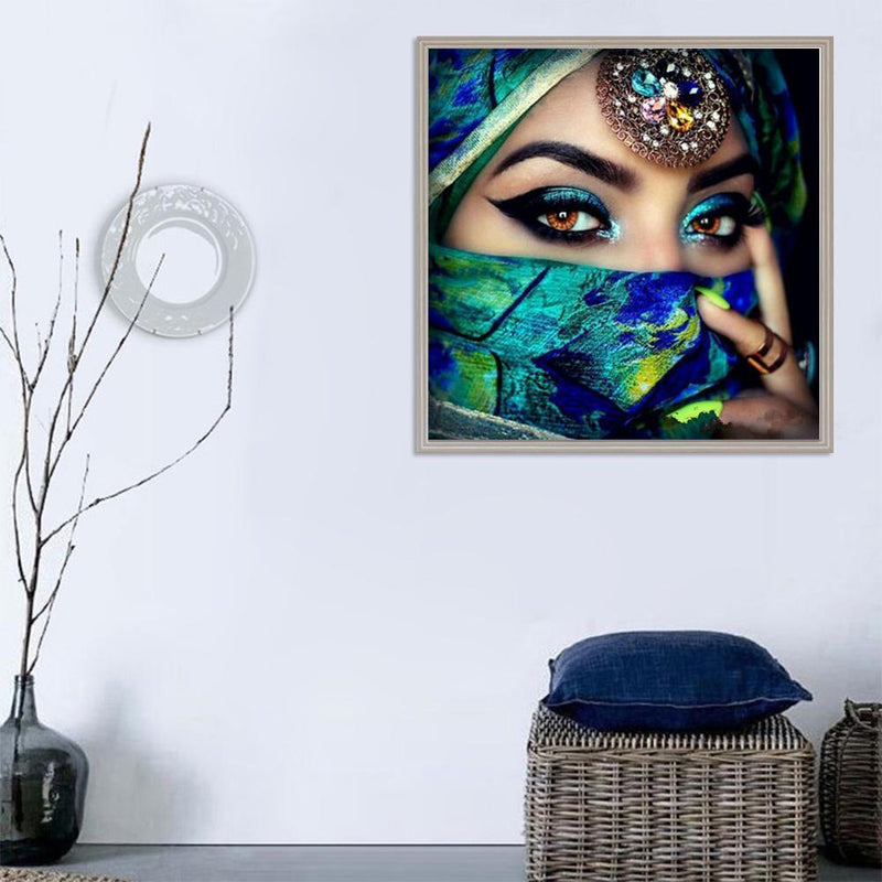 5D DIY Masked Lady Diamond Painting Embroidery Rhinestones Cross Stitch Kit