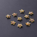 10pcs Glitter Metal Rhinestone Nail Art Charm DIY Manicure Decor (Star)