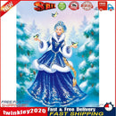 Woman and bird in the snow 5D DIY Partial Special Shape Drill (KA096 ) Newly